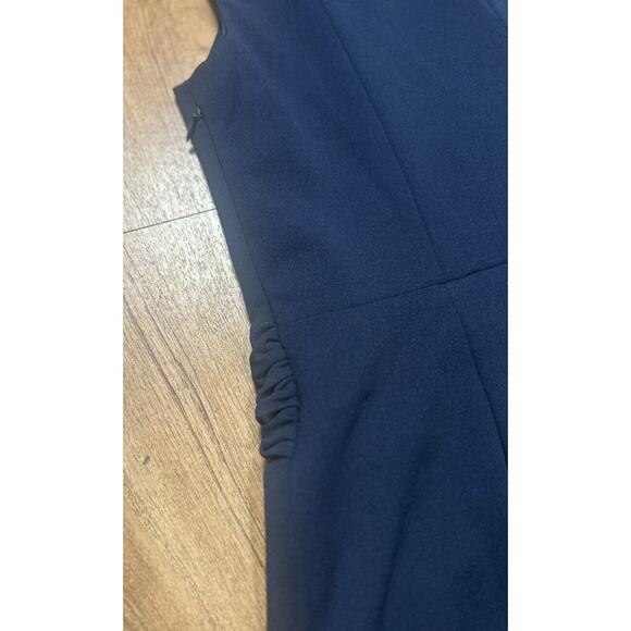 Tommy Hilfiger Women's Navy Blue Collared V-neck Zipper Midi Dress Size 4 NWT - Picture 5 of 5
